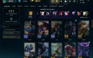 Unranked com 50 Champs e 21 Skins ( MID / JG / TOP )