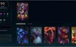 Conta LoL top 90 Skins