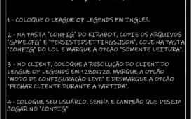 Bot para upar contas League Of Legends