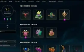 Conta lvl 315, 152 campeões, 139 skins(3 vitoriosas)
