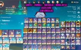 Ganyu + Zhongli + Childe + Mona AR53