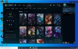 lol conta com 126 campeões + 63 skins