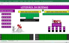 Planilhas Premium para Mega-sena, Lotofácil  E  Quina