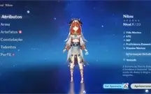Conta genshin impact ar 5 com personagem 5 estresse nilou