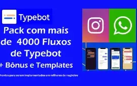 4000 Fluxos de Typebot + Templates e Bônus adicionais