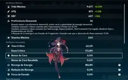 Conta Endgame Genshin Impact AR 56 com 9 T5