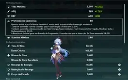 Conta Endgame Genshin Impact AR 56 com 9 T5