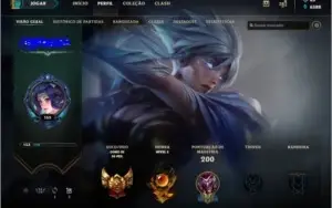 Conta League of Legends Ouro 3,  42 skins 320 reais