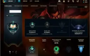Conta platina 3 com 166 skins e TODOS os champs