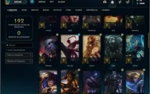 Conta platina 4 barata com 22 skins e 56 champs