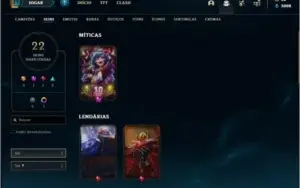 Conta platina 4 barata com 22 skins e 56 champs