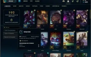 Conta platina 4 barata com 22 skins e 56 champs