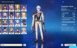Conta Genshin Rank 40 com Ayato + Espada de jade, Jean e Qiq