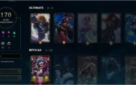 Conta de LOL 170 Skins diamante season 2014.