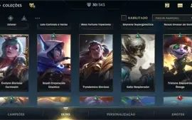 Conta Wild Rift Platina 1 com skins star guardian