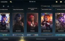 Conta Wild Rift Platina 1 com skins star guardian