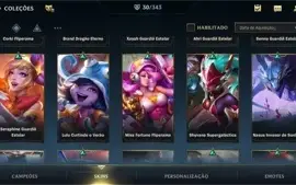 Conta Wild Rift Platina 1 com skins star guardian