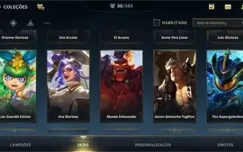 Conta Wild Rift Platina 1 com skins star guardian