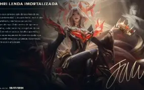 Conta com Ahri Lenda Imortalizada Assinada + Skins - League