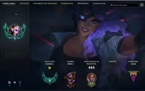 Conta lol inativa com 215 skins