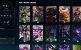 Conta lol inativa com 215 skins