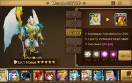 Reroll Summoners War com Horus Light - Wedjat
