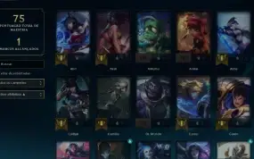 Conta lol Unranked MMR Ouro, Skins Lendárias (negociavel)