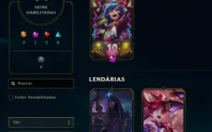 Conta lol Unranked MMR Ouro, Skins Lendárias (negociavel)