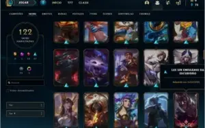 Conta ouro 3 com 48 skins e 57 champs