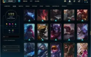 Conta ouro 3 com 48 skins e 57 champs