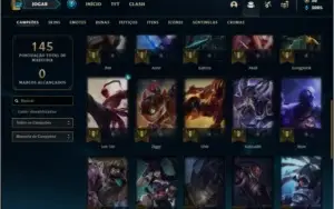 Conta ouro 4 (ex platina), com 11 skins e 31 champs