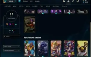 Conta ouro 4 (ex platina), com 11 skins e 31 champs