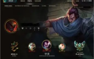 Conta de Lol platina 1