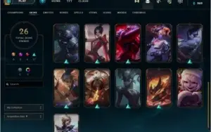 Conta league of legends com boas skins
