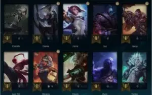 Conta league of legends com boas skins