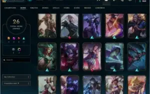 Conta league of legends com boas skins