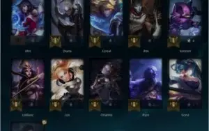 Conta league of legends com boas skins
