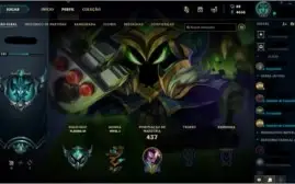 Conta LoL Platina 3, 121 campeões, 53 skins