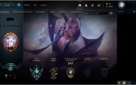 CONTA GOLD 1 55 SKINS 10 CROMAS 72 CAMPEÕES