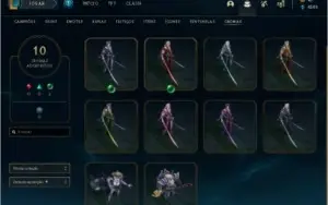 CONTA GOLD 1 55 SKINS 10 CROMAS 72 CAMPEÕES