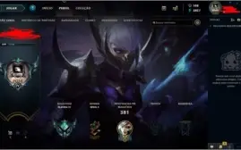 Conta League of Legends 127 campeões 69 skins Platina 3