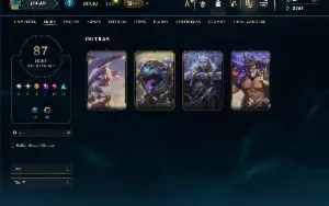 Esmeralda 2 com 85 Champs e 87 Skins ( JG / TOP / MID )