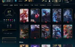 Esmeralda 2 com 85 Champs e 87 Skins ( JG / TOP / MID )