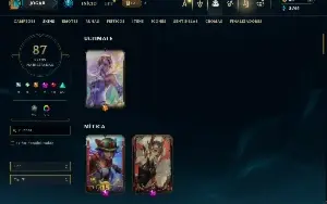 Esmeralda 2 com 85 Champs e 87 Skins ( JG / TOP / MID )