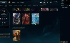 CONTA LOL LVL 119 PLATINA 4, 72 CHAMPS, 34 SKINS