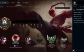 Conta lol platina 4 com mais de 100 skins