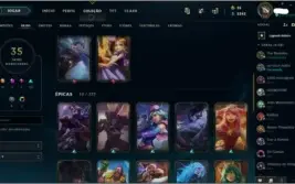 VENDO CONTA DE LOL 35 SKINS + 55 CHAMPS !