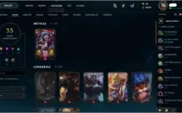 VENDO CONTA DE LOL 35 SKINS + 55 CHAMPS !
