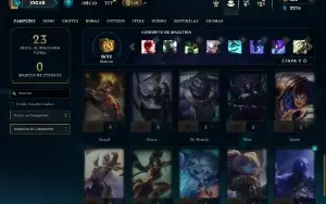 Bronze 3 com 35 Champs e 2 Skins