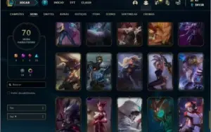 Conta prata 1 com 70 skins e 83 champs + Ryze triunfante